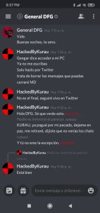 Captura de Meddiout hackeado tomada por Kurau